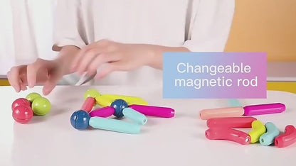 Premium 64 Magnetic Building Stick For Kids Early Learning & Development