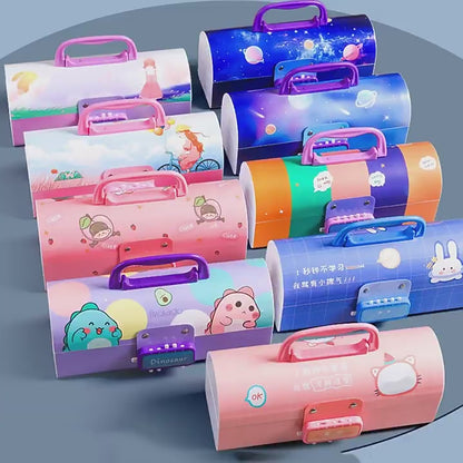Premium Unicorn School Kids Pencil Box with Lock