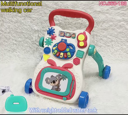 Learning Music Walker Trolley Multifunctional Push & Pull Toy for Toddlers