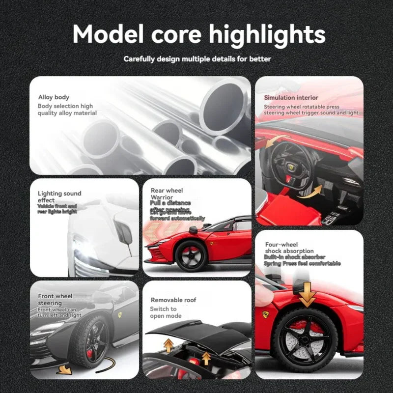 Ferrari Daytona SP3 1:24 Diecast Scale Model Car